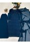 Blue Faux Georgette Salwar Kameez & Dupatta Set - HRT5439 | Blue-Size:M-38-Inches - 3