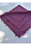 Handmade Pearl and Sand Bead Embroidered Handcrafted Writing Cloth Yemeni 100X100 cm - 3