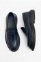 Men's Navy Blue Genuine Leather Thick Sole Loafer Shoes – Amalfi - 5