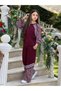 Girl's Leopard Detailed Sweatshirt and Leopard Detailed Sweatpants Two-Piece Set - 100% Cotton 2-Piece Combination