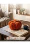 Handmade Knitted Decorative Pumpkin Fiber Filling Throw Pillow 23 cm Diameter - 4