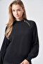 205 Zipper Detail Tricot Tunic Black - 2
