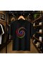 Dot Rainbow Printed 100% Cotton Oversize Loose Regular Fit Crew Neck T-Shirt
