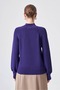 201 Button Detail Half Fisher Knit Tunic Purple - 3