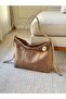 Adjustable Perforated Strap Shoulder and Crossbody Women's Bag with Front Pocket En42 Size28 - 2