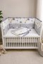 Gray Ruffled 90X130 Furniture Crib Protection Set - 4 Piece Dream Series - 5