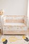 Coffee Ruffle 70X130 Furniture Crib Edge Protector Set - 4 Piece Dream Series - 6