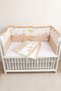 Coffee Ruffle 90X130 Furniture Crib Protection Set - 4 Piece Dream Series