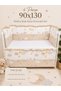 Coffee Ruffle 90X130 Furniture Crib Protection Set - 4 Piece Dream Series - 3