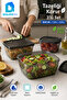 3-Piece Square Storage Container Set with Leak-Proof Lids 900 ml 1.5 L 2.5 L Bpa-Free - 2