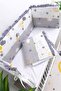 Gray Ruffled 70X130 Furniture Crib Edge Protector Set - 4 Piece Dream Series - 6