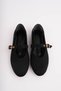 Babet Black Suede Mary Jane Women's Ballerinas with Belt - 3
