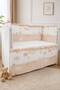 Coffee Ruffle 60X120 Furniture Crib Edge Protection Set - 4 Piece Dream Series