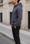 Men's Smoked 3-Strand Hooded Sweatshirt with Kangaroo Pocket, Soft Fabric with Fleece Inside - 5