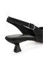 Women's Black Glittery Open-Back Thin Short Heeled Comfortable Evening Dress Stiletto and Bag Combination - 6