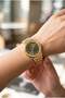 Gold Women's Wristwatch |   32mm Stainless Steel Case, Green Dial