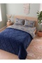 Colorful Tile Pattern Welsoft Double Sleeping Set |   Bedspread |   Double-Sided Duvet 195X215 Cm, 2 Pillowcases 50X70 Cm, Fitted Sheet |   Textured, Soft Set - 4