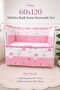 Pink Ruffled 60X120 Furniture Crib Edge Protection Set - 4 Piece Dream Series - 3