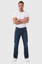 Men's Regular Fit Standard Cut Lycra Stonewashed Dark Navy Blue Jeans – Stretch Cotton Jean 2 - 4