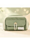 Kawaii Multi-Compartment Canvas Pencil Case Large Capacity Multi-Compartment Pencil Box with Purple and Green Options