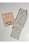 Short Sleeve Penguin Patterned Pajama Set - 2