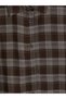 Özmarka New Season Brown Plaid Oversize Women's Lumberjack Shirt - 6