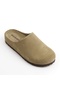 Mk410 Khaki Genuine Suede Leather Full Covered Cork Sole Unisex Orthopedic Sabo Slippers - 4