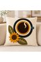 Coffee Themed 3D Embroidery-Looking Digital Printed Decorative Cushion Cover 43X43 cm – (Double Sided) - 6