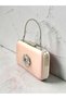 Powder Pink Satin Silver Detailed Crystal Stone Chain Strap Women's Evening Dress Bag Wedding Engagement Graduation - 2