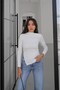 Ecru Side Gathered Asymmetrical Blouse