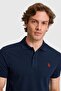 Mens Slim Fit Navy Blue Basic Polo T-Shirt - 4