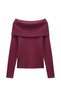 Burgundy Monarch Madonna Collar Blouse - 2