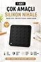 Black Silicone Trivet 16X16Cm Multi-Purpose Pot Pan Coaster Oven Tray Holder Jar Opener Home