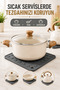 Set of 2 Anthracite Silicone Trivets 16X16Cm Multi-Purpose Pot and Pan Mat Oven Tray Holder - 3