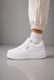 Women's White Sneaker Casual Sports Shoes Thick High Sole Comfortable Lace-Up Casual Shoes