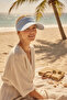 Light Blue Knitted Detailed Flexible Band Brimmed Summer Sun Hat - 2