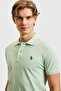 Mens Slim Fit Aqua Green Basic Polo T-Shirt - 2