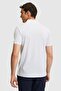 Mens Slim Fit White Polo T-Shirt - 4