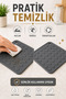 Set of 2 Anthracite Silicone Trivets 16X16Cm Multi-Purpose Pot and Pan Mat Oven Tray Holder - 6