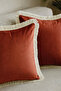 Luxury Velvet 2-Piece Decorative Throw Pillow Cover Red 45X45 cm - 3