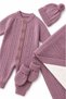 Baby Girl Newborn Knitted Knitwear Set 0-3 Months 5 Pieces Cotton Hospital Release Gift Winter (Visual Color Pink) - 3