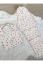 Ecru with Red Heart Pattern Suede Shirt Collar Long Sleeve Pajama Set - 2