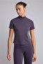 Standard Fit Half Zipper High Neck Sportsman Short Sleeve Basic T-Shirt H4539Ax26Au - 3