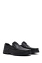 Men's Black Leather Casual Loafer Wm680018Dv - 2