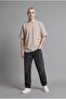 Loose Fit Crew Neck Drop Shoulder Printed T-Shirt H4609Ax26Au