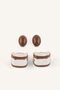 Women's Oval and Thick Hoop Shaped 2-Piece Earring Set I7118Axns