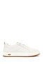 Men's White Lace-Up Leather Sneaker Wm680050Dv