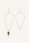 Stone and Pearl Look Detailed Double Chain Women's Necklace I7165Axns - 3