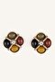 Twisted Detailed Multi-Stone Women's Earrings I6598Axns