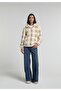 Regular Fit Zippered Lined Women's Beige Jacket - 3